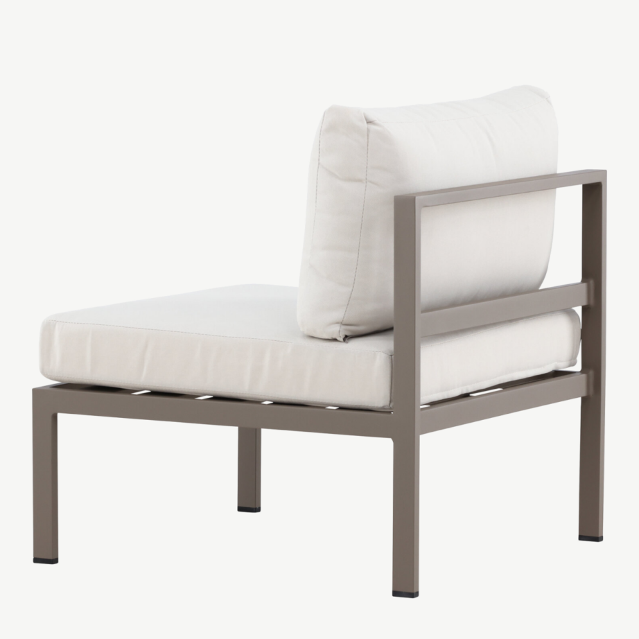 Copacabana terrassidiivani keskmoodul, alumiiniumist pruun raam ja beež olefiinkangas, 70×74 cm, 9384-555 – 8