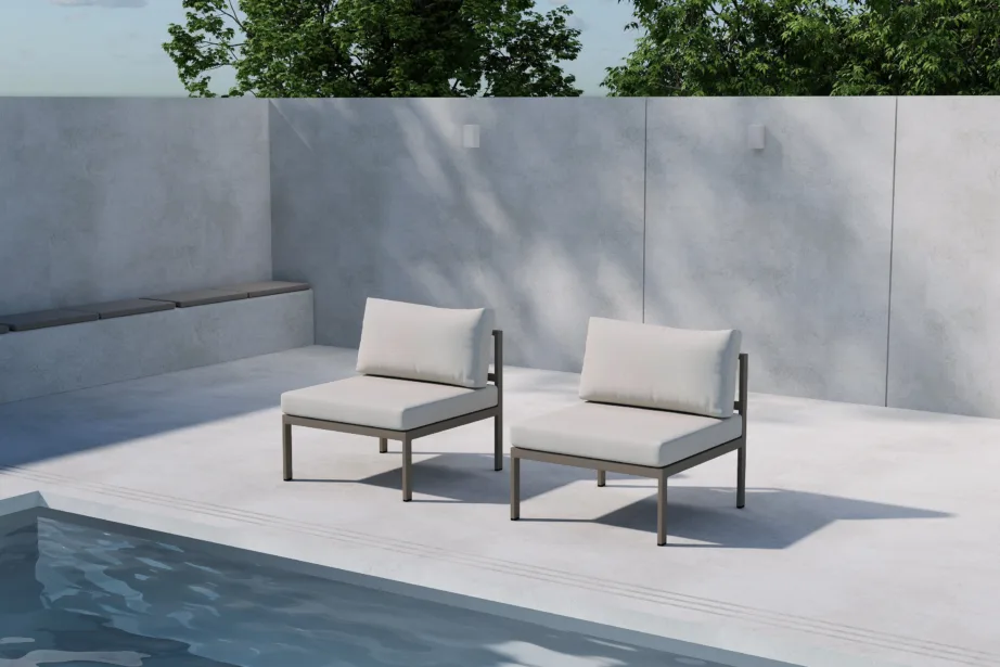 Copacabana terrassidiivani keskmoodul, alumiiniumist pruun raam ja beež olefiinkangas, 70×74 cm, 9384-555 – 13