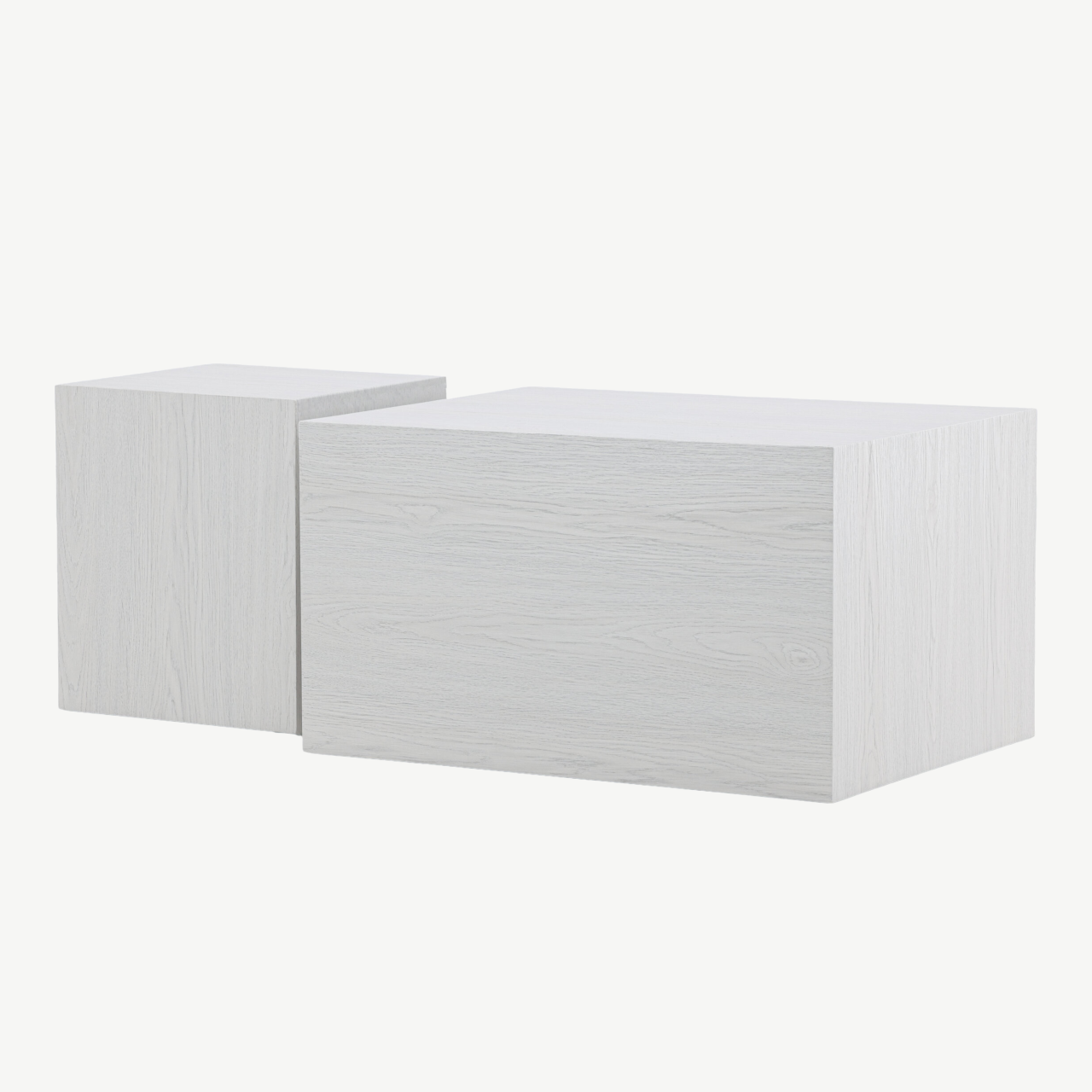 Diivanilaua komplekt York (valge peitsiga MDF, 2 erineva suurusega lauda) - GR23958