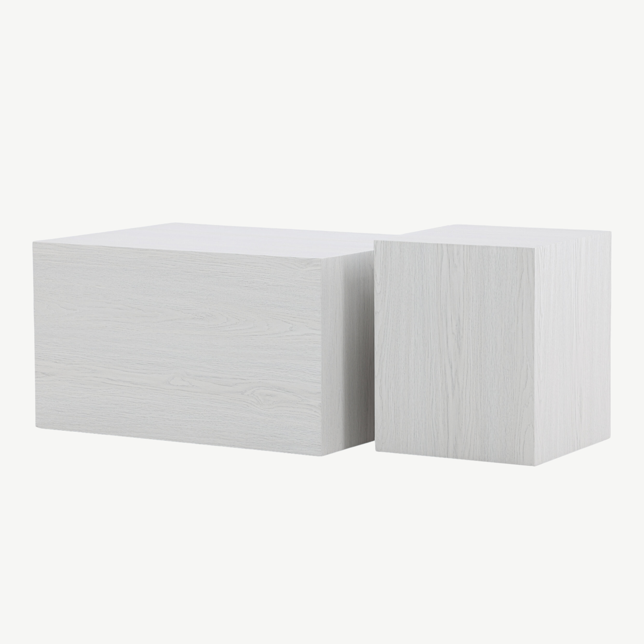 Diivanilaua komplekt York (valge peitsiga MDF, 2 erineva suurusega lauda) - GR23958