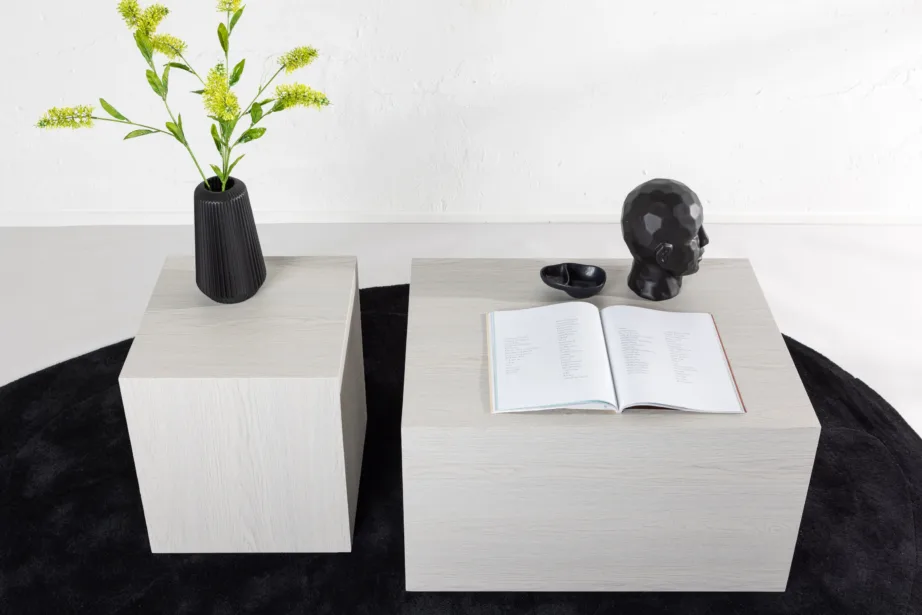 Diivanilaua komplekt York (valge peitsiga MDF, 2 erineva suurusega lauda), GR23958 – 6