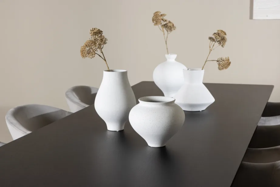 Ellis söögilauakomplekt 6 Evelina sametist tooliga (must, helehall), GR24615 – 10