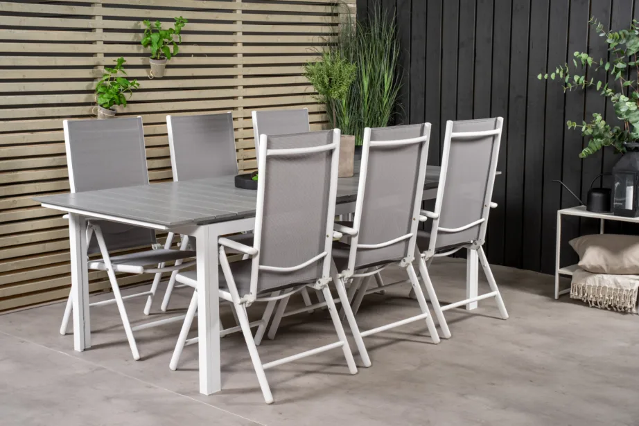Õuemööbli söögikomplekt Levels (alumiinium, hall aintwood laud, 6 halli tooli), GR18870 – 7