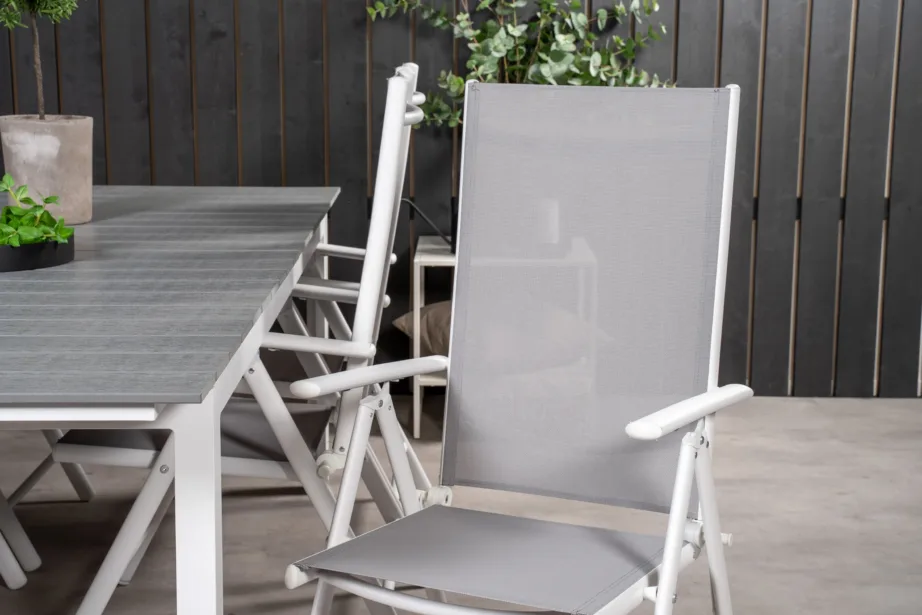 Õuemööbli söögikomplekt Levels (alumiinium, hall aintwood laud, 6 halli tooli), GR18870 – 10