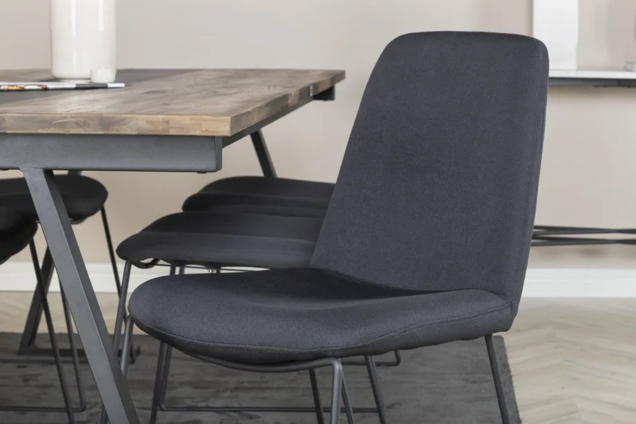 Tiigipuust söögilaud Jakarta mustade Muce toolidega (6 tk), GR19758 – 8