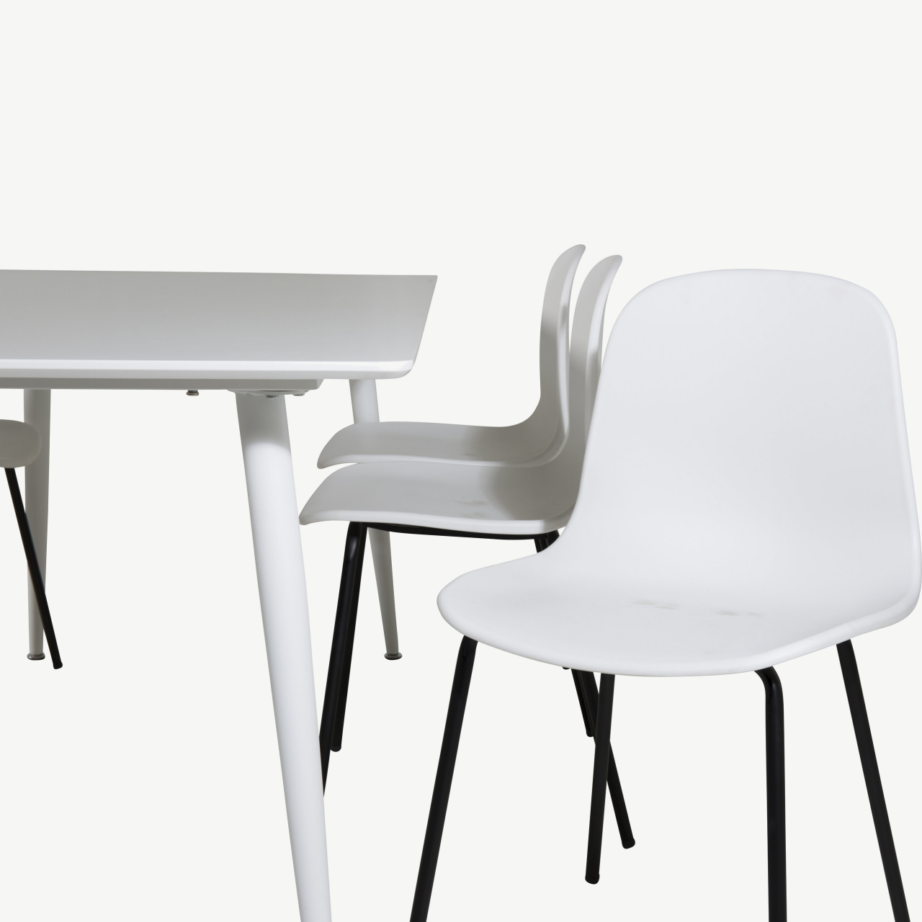 Polar ristkülikukujuline söögilauakomplekt Arctic toolidega, valge, terasjalad, 180×90 cm, GR20071 – 3