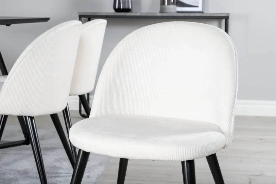 Ristkülikukujuline Marina söögilaud musta lauaplaadiga ja beežide bukleetoolidega (6 tk), GR20220 – 7