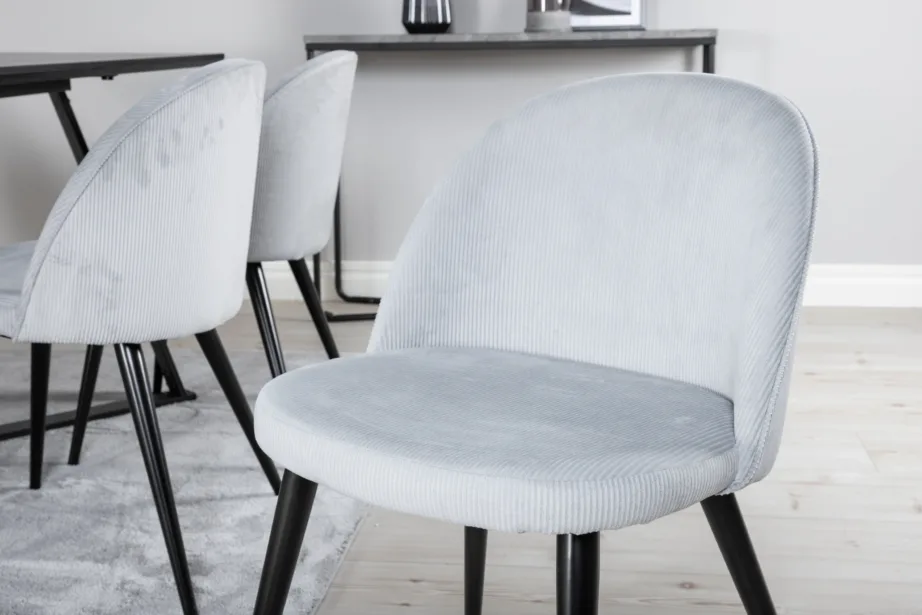 Kaasaegne söögilaud Marina, must MDF, ristkülikukujuline, metalljalgadel, GR20224 – 7