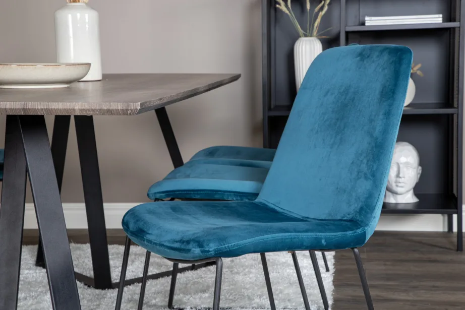 Marina hall söögilauakomplekt siniste samettoolidega, 6-kohaline, GR20254 – 7