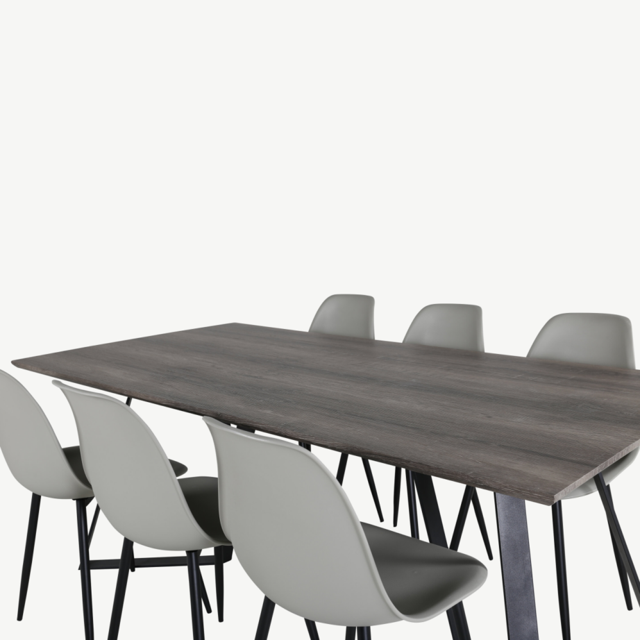Marina ristkülikukujuline hall söögikomplekt kuue tooliga, GR20266 – 4