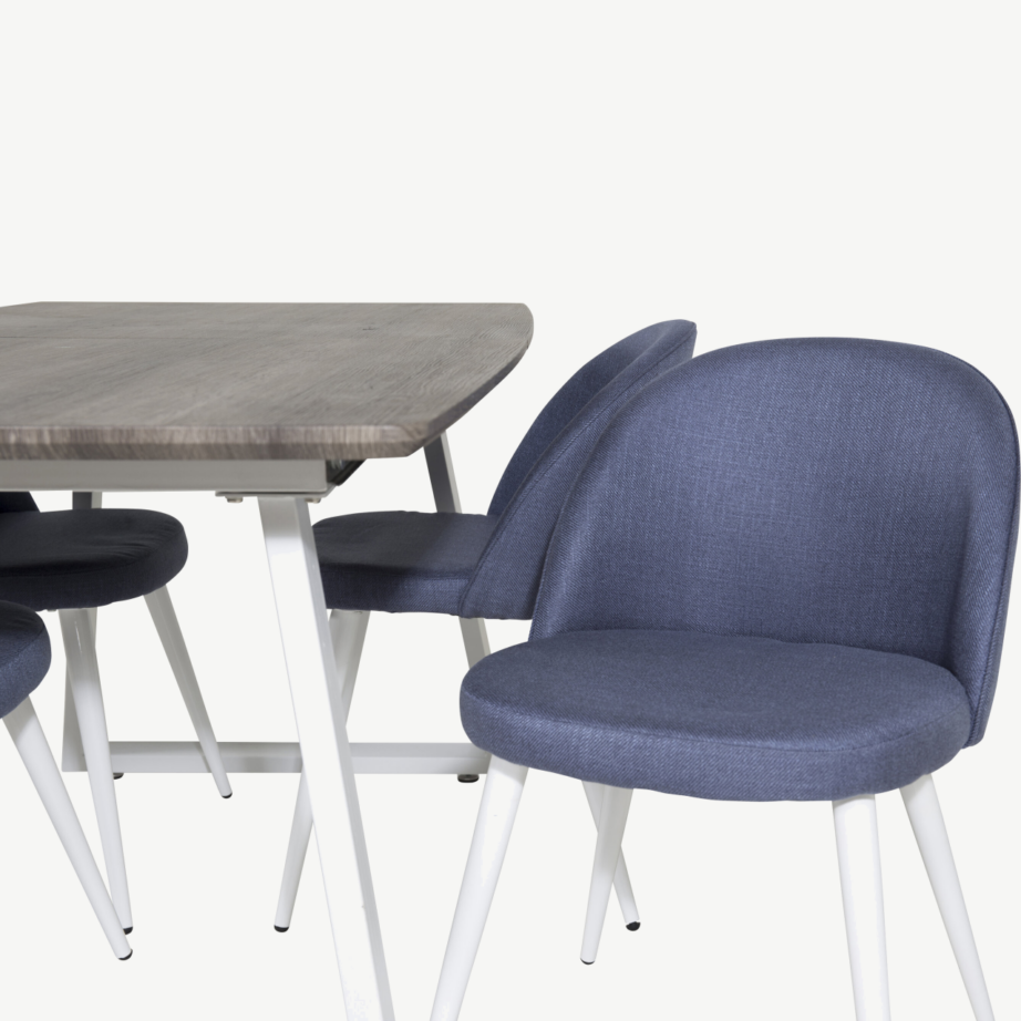 Inca ristkülikukujuline hall söögilaud siniste toolidega, GR20316 – 3