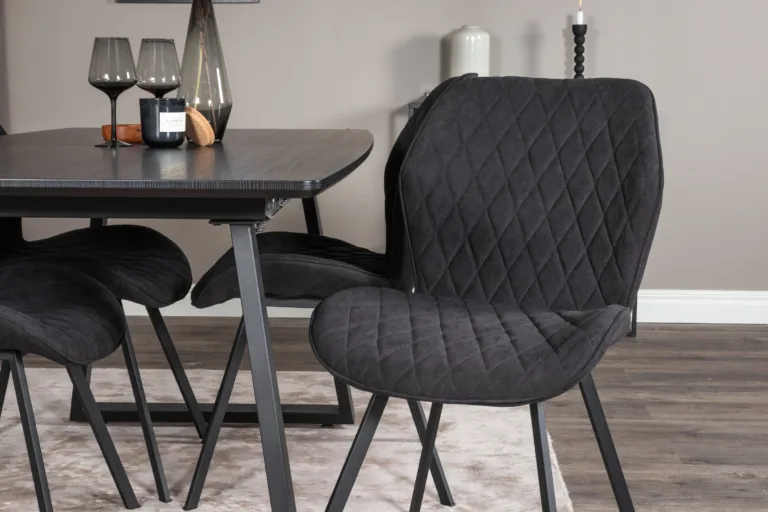Must Inca söögilauakomplekt kuue Gemma tooliga (MDF, teras, 160×85 cm) - GR20344