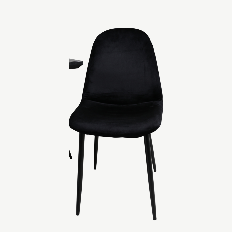 Söögitoakomplekt Marina – musta lauaga ja mustade velvetkattega toolidega, GR20665 – 3