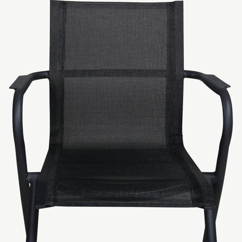 Akaatsiapuidust õuesöögikomplekt Bois, musta alumiiniumraamiga laud ja Alina toolid, GR21942 – 3