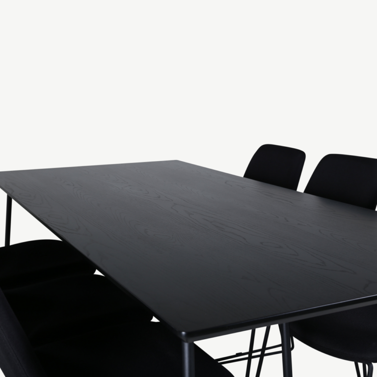 Petra must söögilauakomplekt 6 tooliga (MDF, metall, 190x90 cm) - GR22099