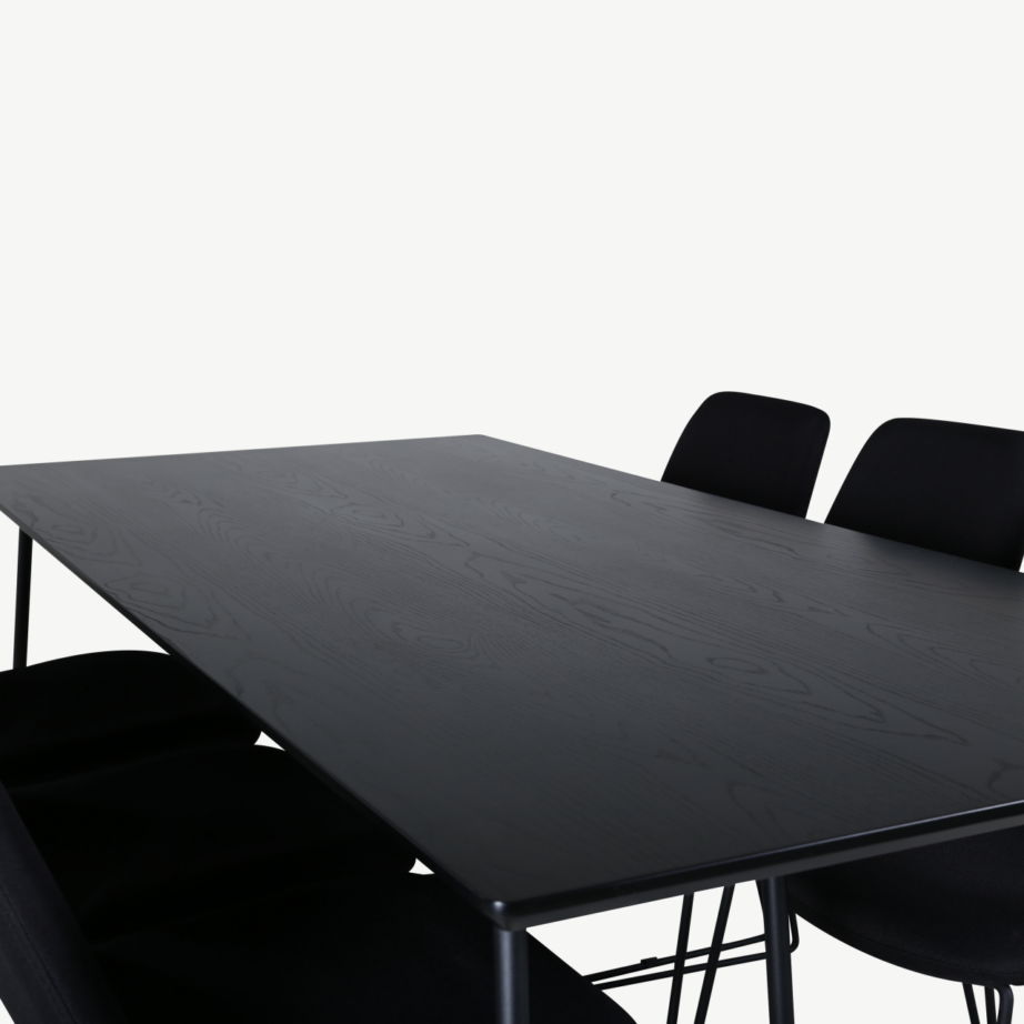 Petra must söögilauakomplekt 6 tooliga (MDF, metall, 190×90 cm), GR22099 – 3