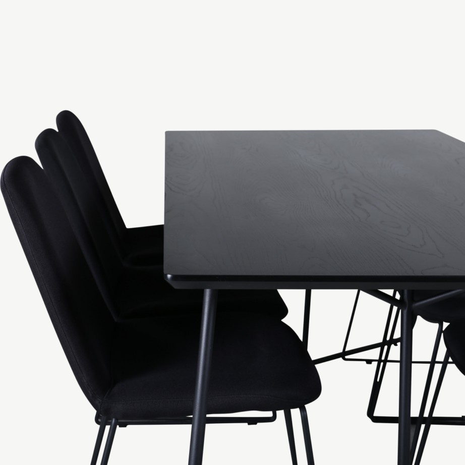 Petra must söögilauakomplekt 6 tooliga (MDF, metall, 190×90 cm), GR22099 – 4