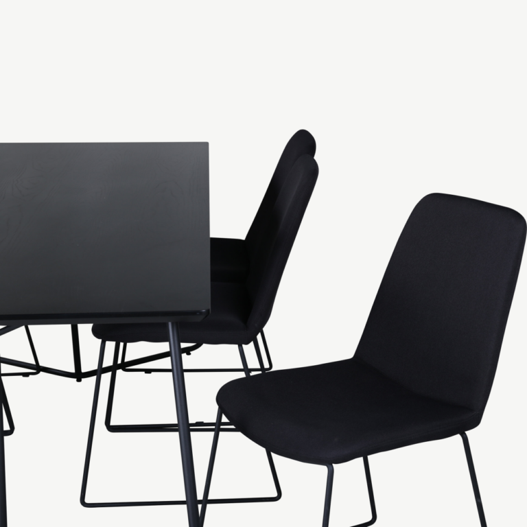 Petra must söögilauakomplekt 6 tooliga (MDF, metall, 190x90 cm) - GR22099