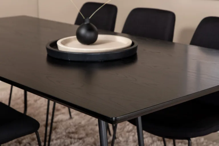 Petra must söögilauakomplekt 6 tooliga (MDF, metall, 190x90 cm) - GR22099
