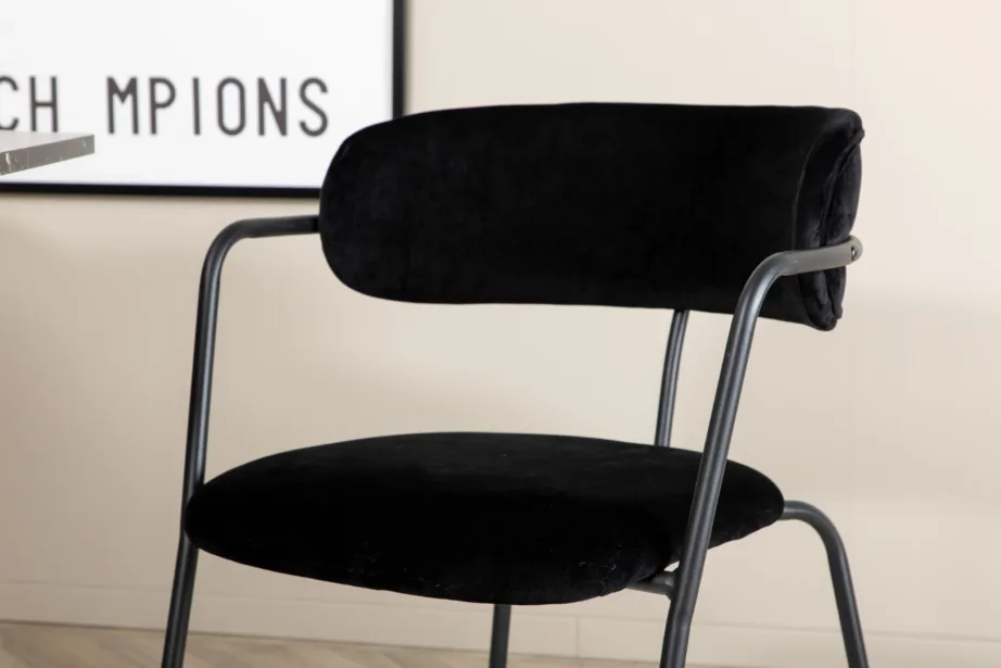 Kaheksanurkne söögilaud Marbs (must marmormustriga klaas, ø110 cm) ja sametist Arrow söögitool, GR22118 – 10