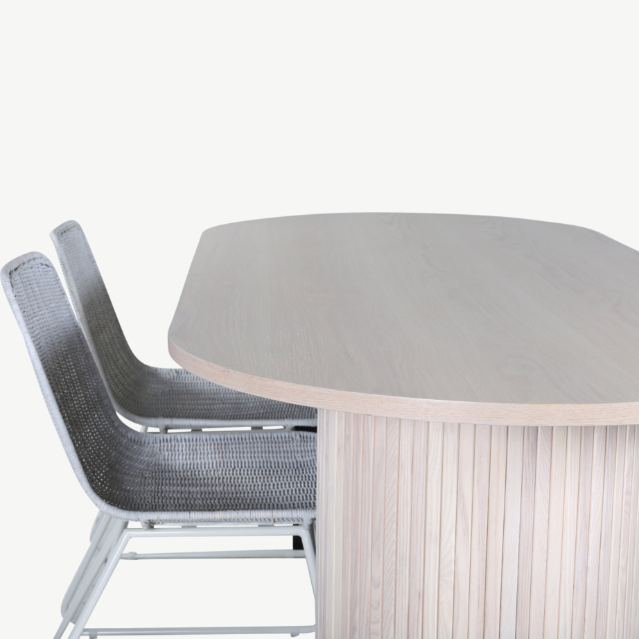 Bianca ovaalne söögilaud ja Cirebon rotangist tool, GR22182 – 4