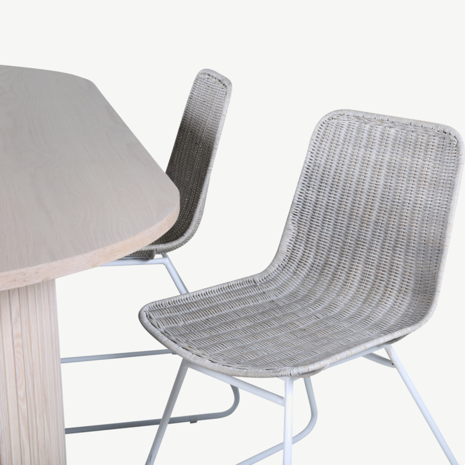 Bianca ovaalne söögilaud ja Cirebon rotangist tool, GR22182 – 5