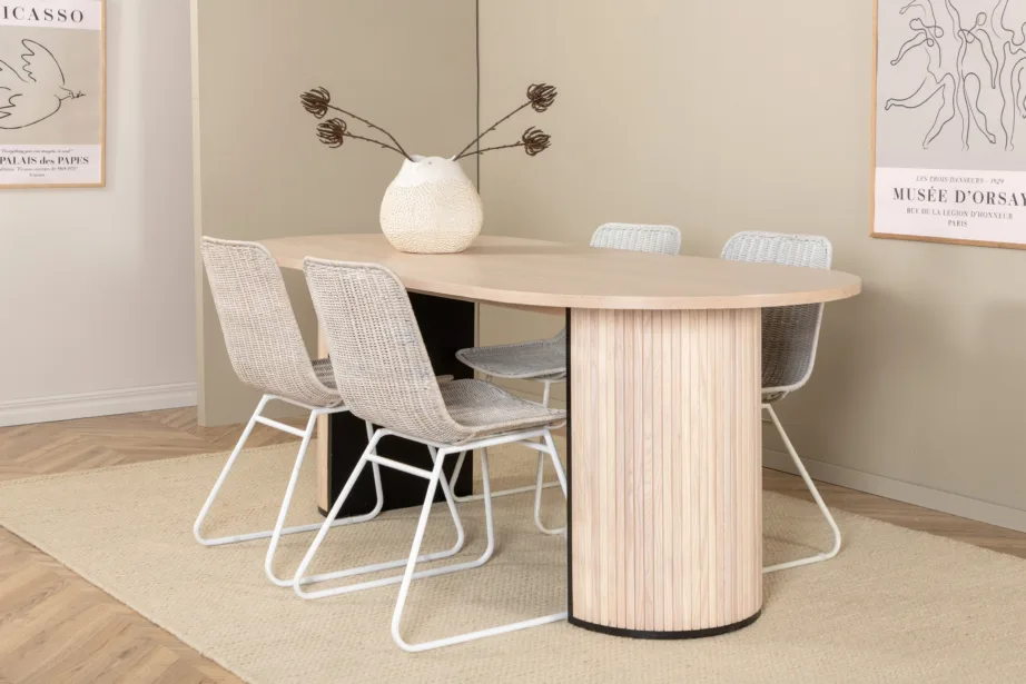 Bianca ovaalne söögilaud ja Cirebon rotangist tool, GR22182 – 6