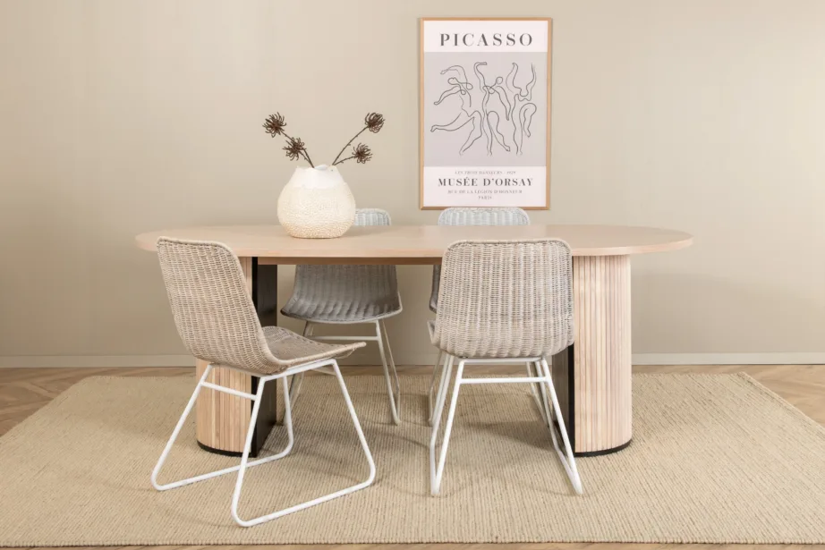 Bianca ovaalne söögilaud ja Cirebon rotangist tool, GR22182 – 7
