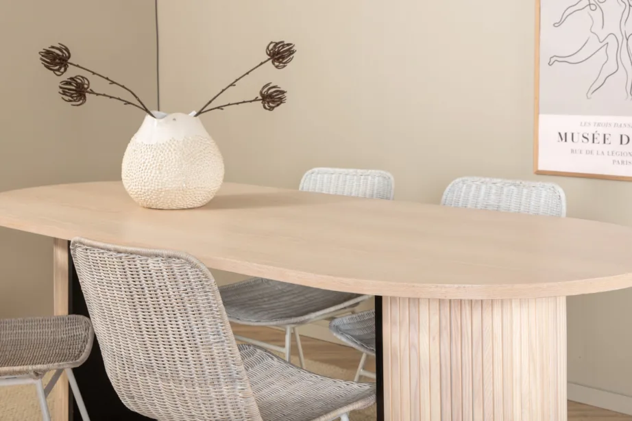 Bianca ovaalne söögilaud ja Cirebon rotangist tool, GR22182 – 8