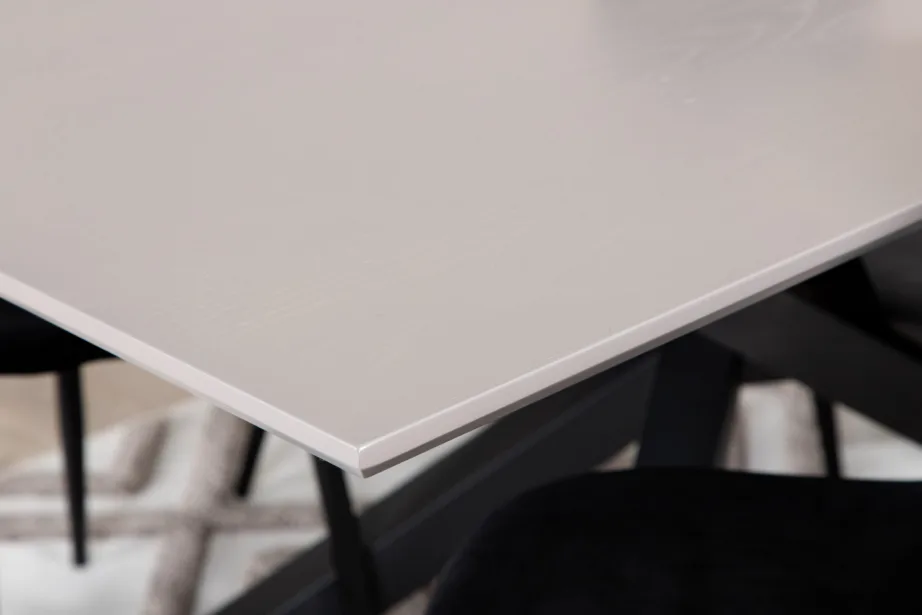 Hall ristkülikukujuline söögilaud Piazza ja musta velvetkattega Polar tool, GR22262 – 10