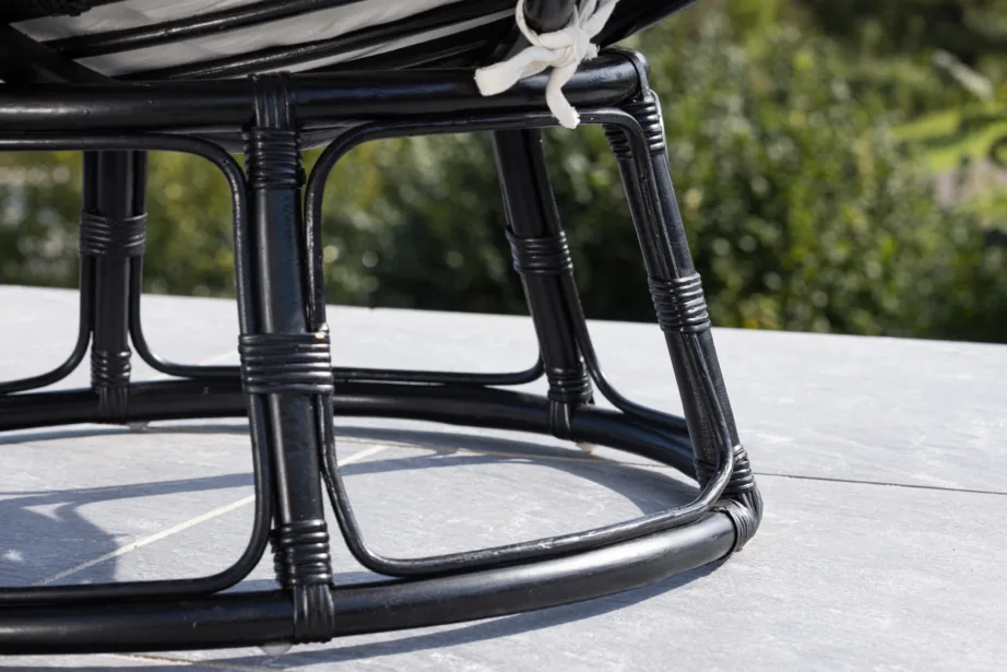 Hele polüesterpadjaga must rotangist lounge-tool Bonnie (115 × 101 × 91 cm), 8184-100 – 15