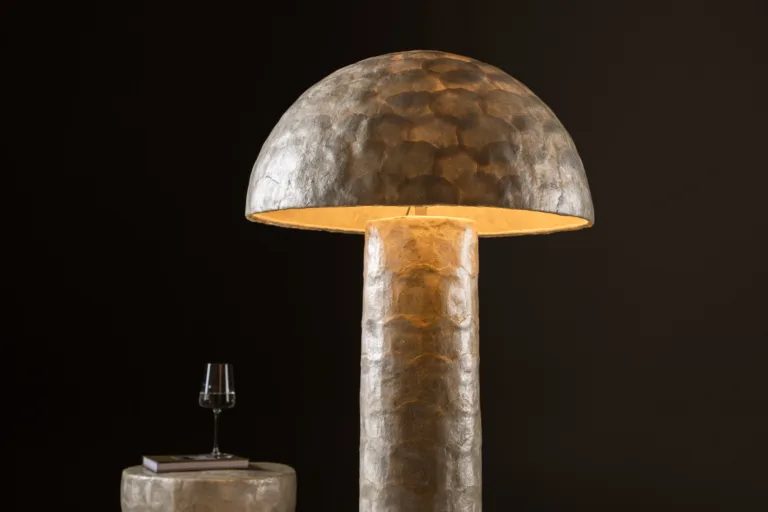 Helehall Capiz materjalist põrandalamp Lindön, ø55 cm - 61812-111