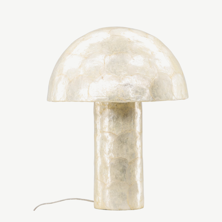 Helehall kapizikarpidest laualamp Lindön (⌀36 cm) - 61811-111