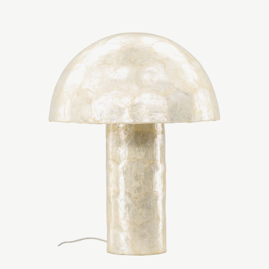 Helehall kapizikarpidest laualamp Lindön (⌀36 cm), 61811-111 – 3