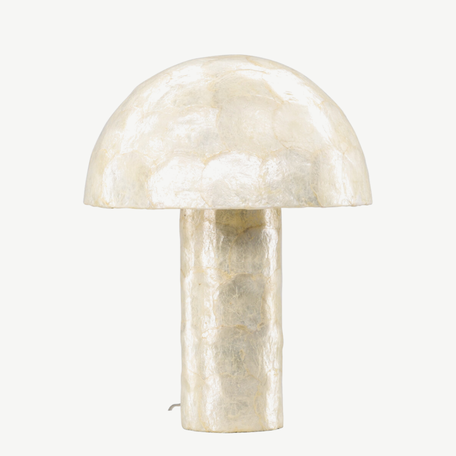 Helehall kapizikarpidest laualamp Lindön (⌀36 cm), 61811-111 – 4