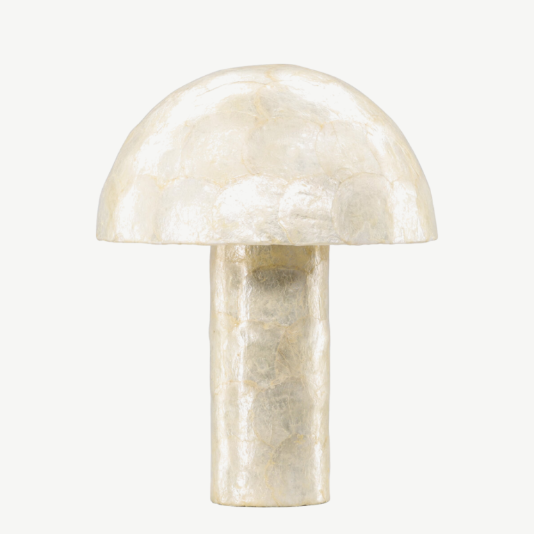 Helehall kapizikarpidest laualamp Lindön (⌀36 cm) - 61811-111