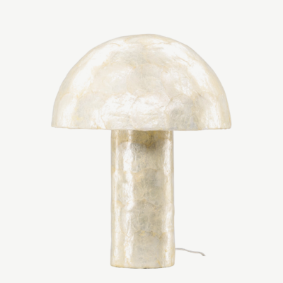 Helehall kapizikarpidest laualamp Lindön (⌀36 cm) - 61811-111