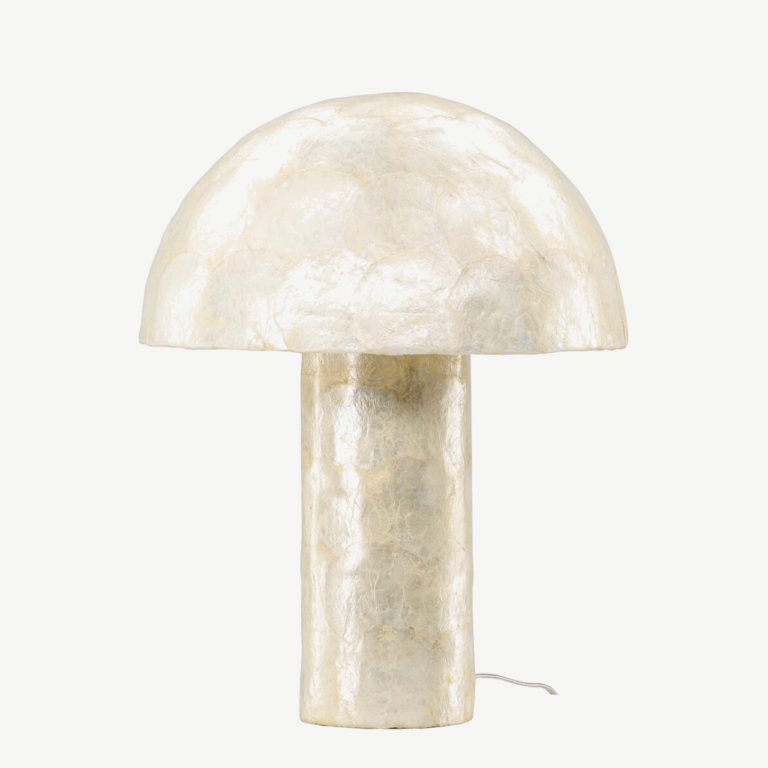 Helehall kapizikarpidest laualamp Lindön (⌀36 cm) - 61811-111