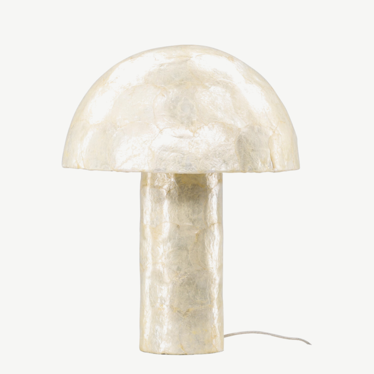 Helehall kapizikarpidest laualamp Lindön (⌀36 cm) - 61811-111