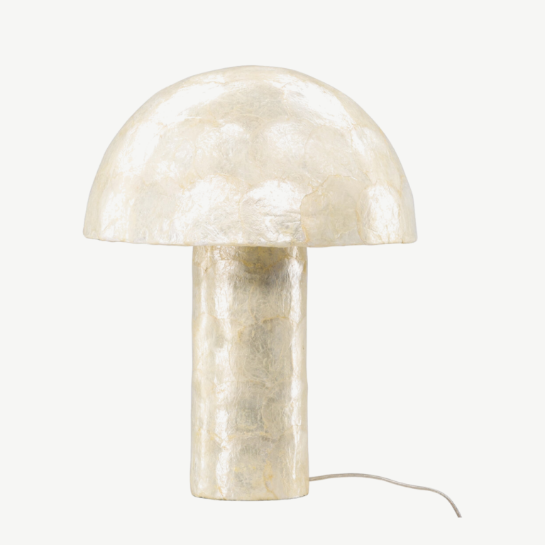 Helehall kapizikarpidest laualamp Lindön (⌀36 cm) - 61811-111