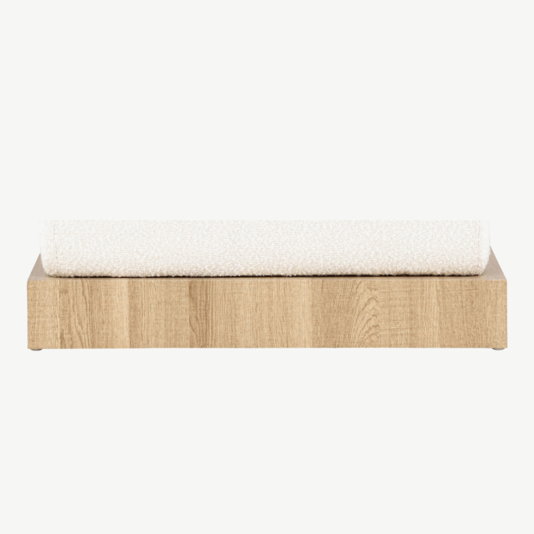 Ivy tumba valge buklee ja MDF-puidust alusega - 61226-123