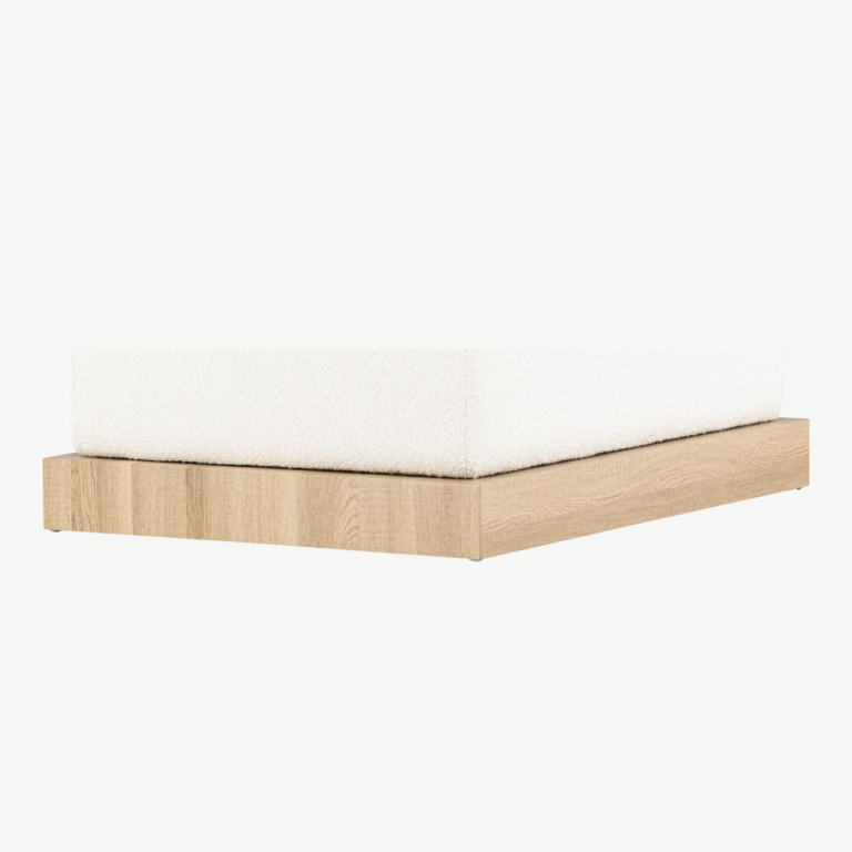 Ivy tumba valge buklee ja MDF-puidust alusega - 61226-123