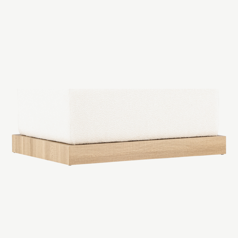 Ivy tumba valge buklee ja MDF-puidust alusega - 61226-123