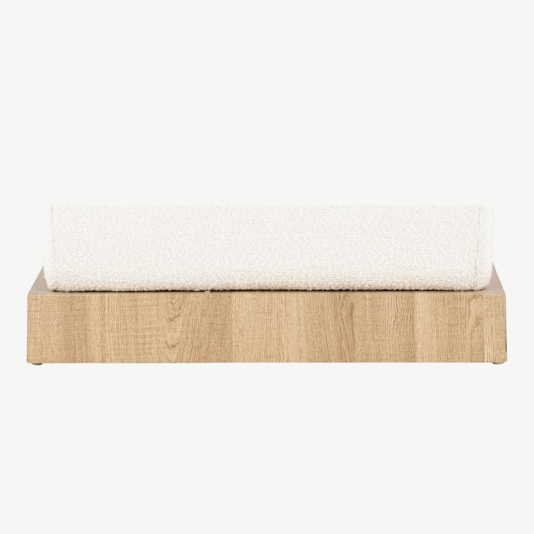 Ivy tumba valge buklee ja MDF-puidust alusega - 61226-123