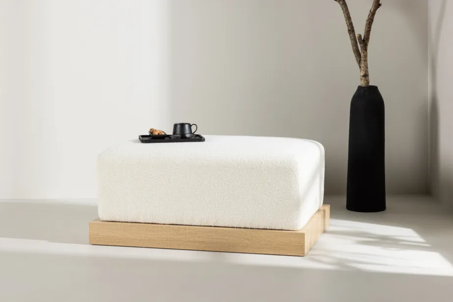 Ivy tumba valge buklee ja MDF-puidust alusega, 61226-123 – 8