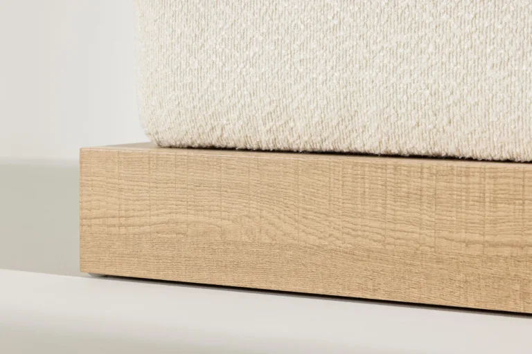Ivy tumba valge buklee ja MDF-puidust alusega - 61226-123