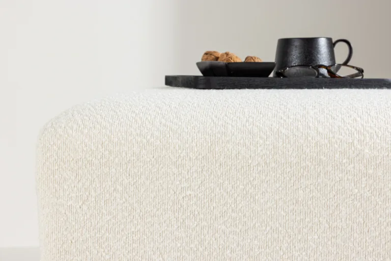Ivy tumba valge buklee ja MDF-puidust alusega - 61226-123