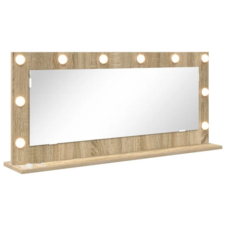 Kallaspeegel LED Valgusega Sonoma Tamme 100x45x18 cm
