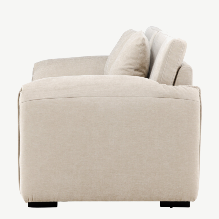 Kolmekohaline diivan Malva (beež polüester, mustad jalad), 61207-103 – 7