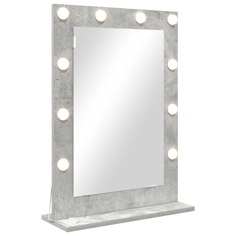 LED Valgustusega Peegel Betoonhall Betoon 70 x 50 x 18 cm Peegel